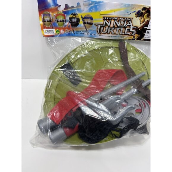 TMNT Raphael Red Ninja Turtle Shell Sai Costume Pack Kids Cosplay New Sealed - Picture 8 of 9
